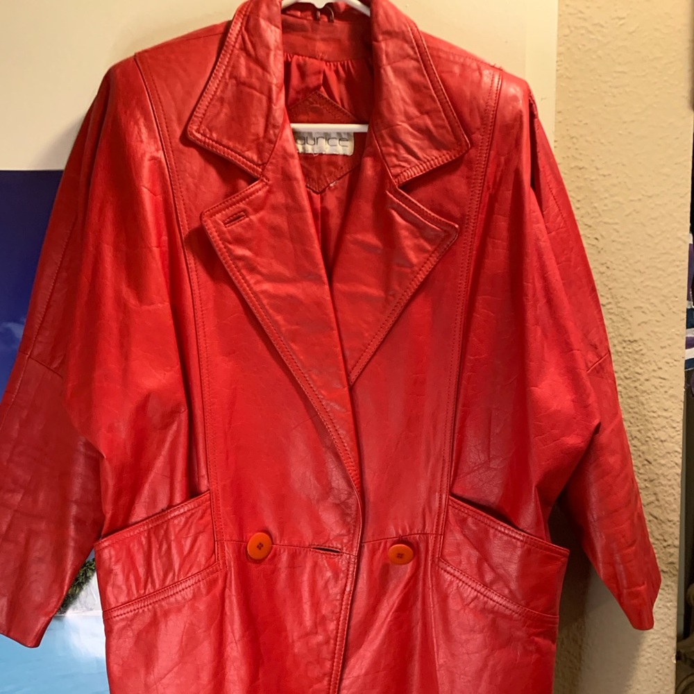 🎃VINTAGE 80’s LEATHER COAT🎃